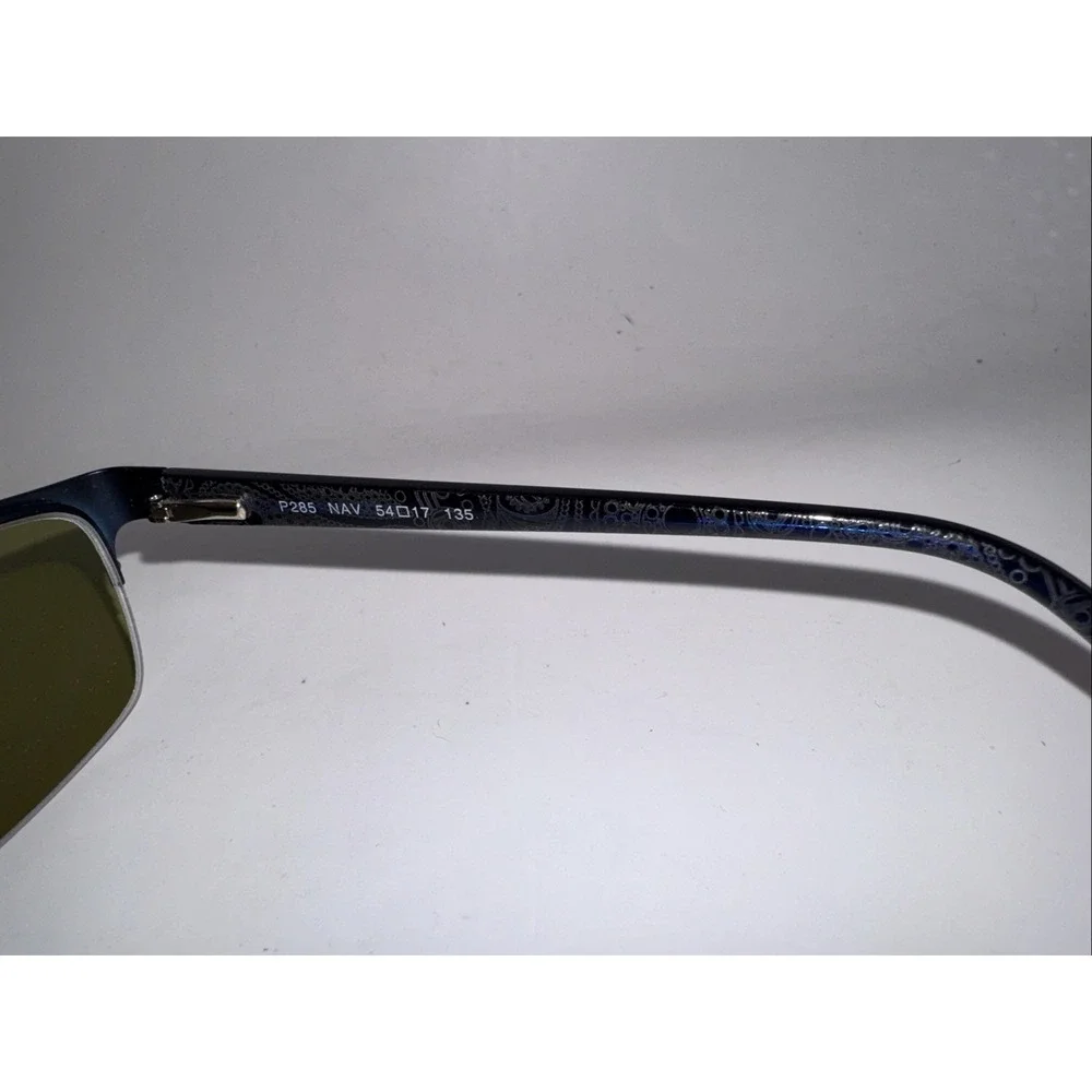 Phoebe P285 NAV Eyeglasses Frames Navy Blue Semi Rimless Rhinestone 54-17-135